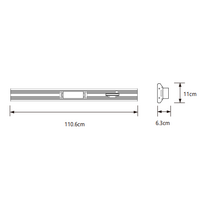 200w Single Bar Edge LED - Extra LED's at each end - Wardrobe LED - 0