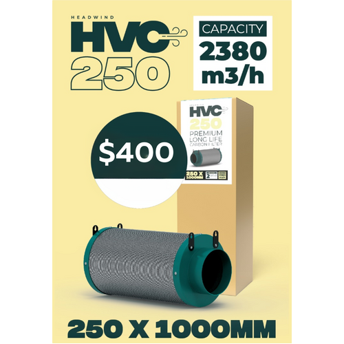 HVC 250mm x 1000mm Carbon Filter - To suit HVC EC fans