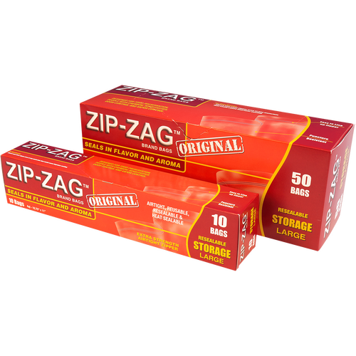 Zip-Zag Extra large dual lock zip bag (single) 43x43cm 1Kg 2lbs